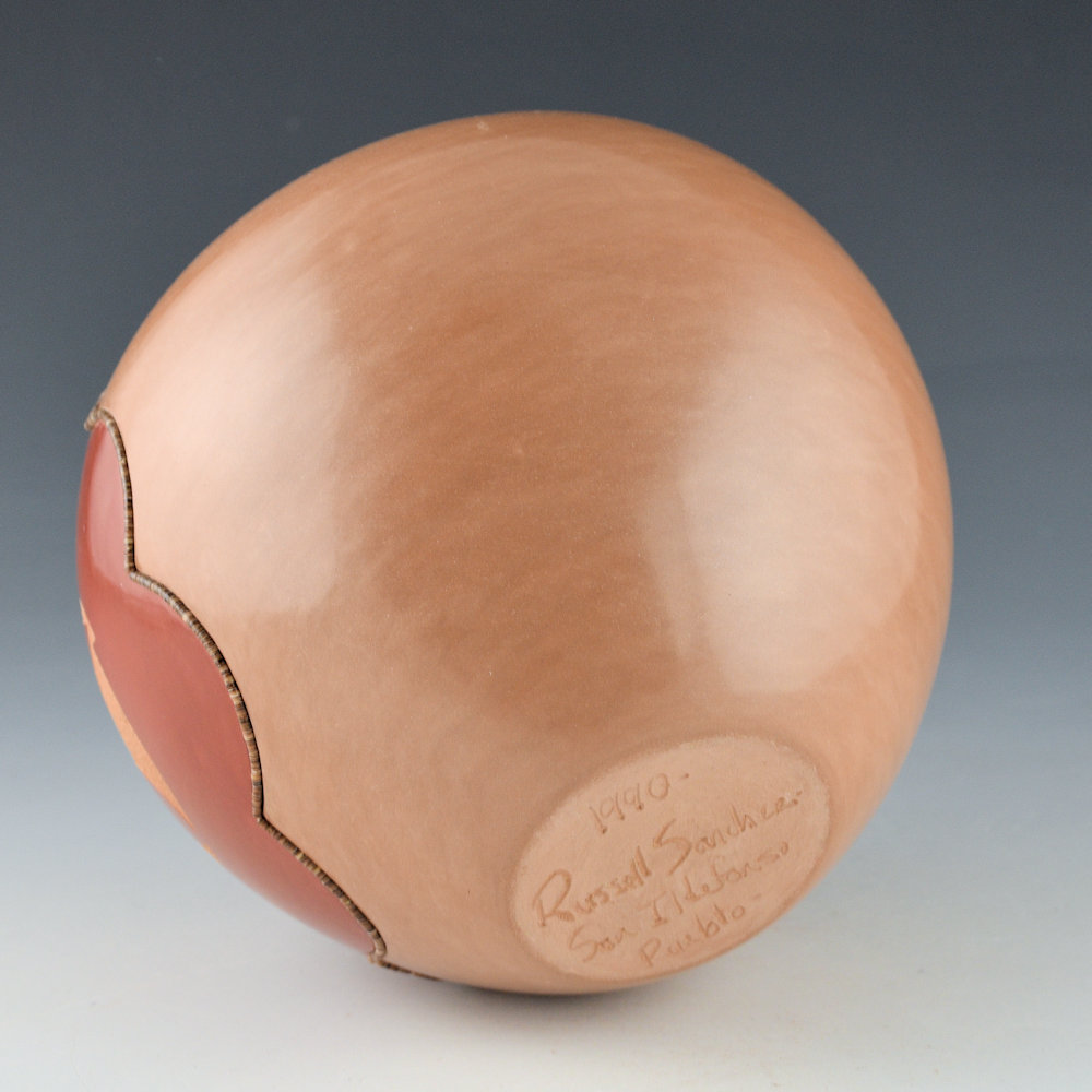 Sanchez, Russell - Red and Tan Jar with Heartline Bear (1990) - Image 5