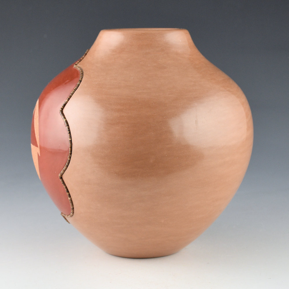 Sanchez, Russell - Red and Tan Jar with Heartline Bear (1990) - Image 4