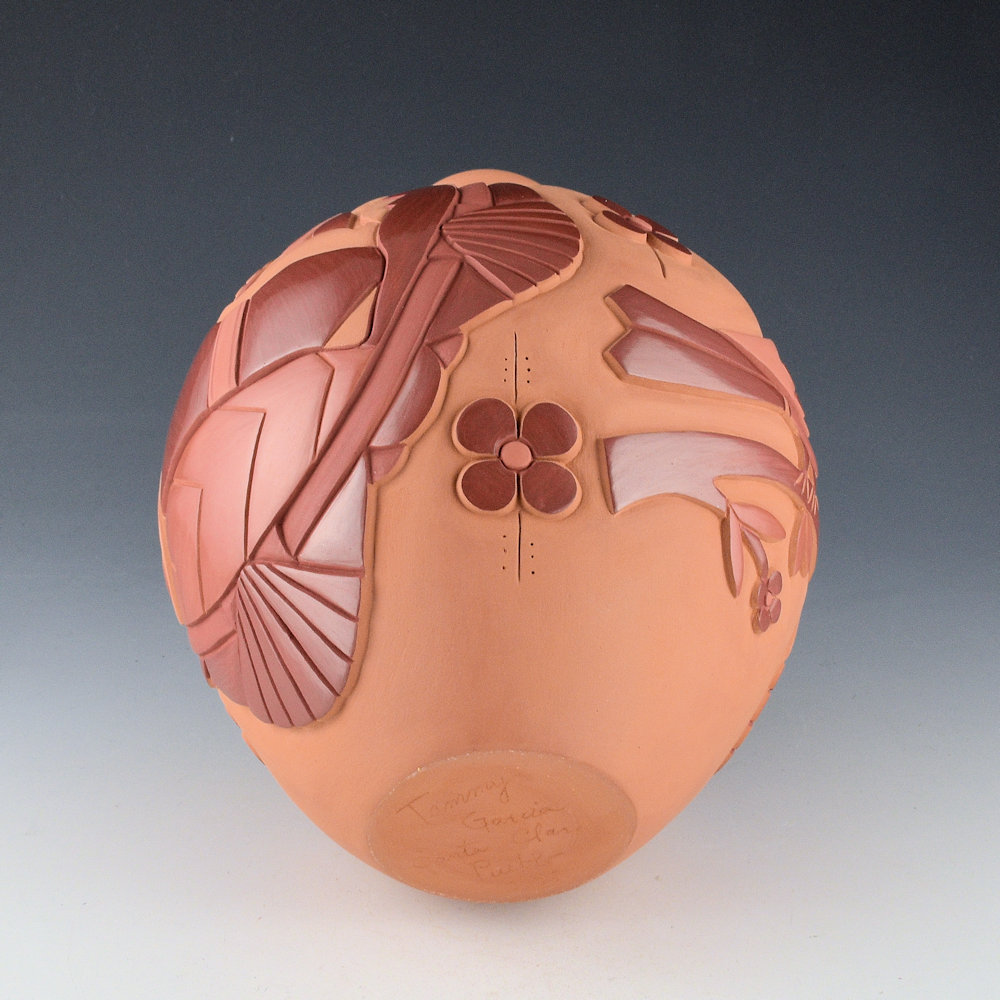 Garcia, Tammy - "After the Firing" Large Jar with Reclining Woman, Parrot Jars, and Parrots (2026) - Image 9