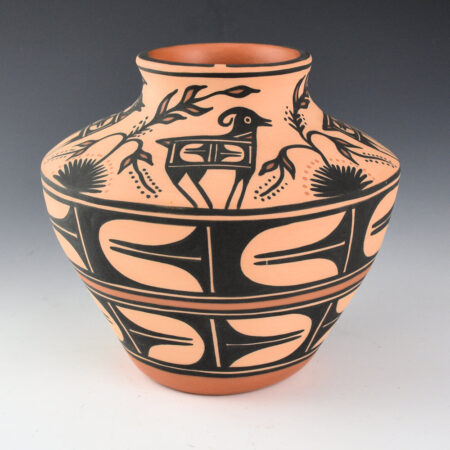 Tenorio, Thomas - Jar with Big Horn Sheep and Plants (1995)