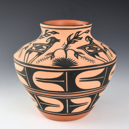 Alternative view of Tenorio, Thomas - Jar with Big Horn Sheep and Plants (1995)