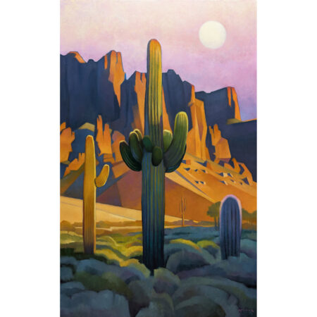 Alternative view of Molnar, Marcia - "Under the Superstitions" Oil on Linen (48 x 30)