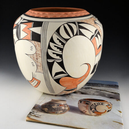 Alternative view of Navasie, Eunice "Fawn" - 10" Tall Storage Jar (1974), Published Arizona Highways (1974)