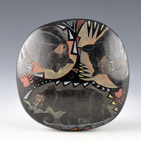 Tafoya, Jennifer - "Bears" Seedpot with Bears and Trout