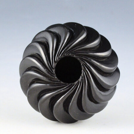 Alternative view of Youngblood, Nancy - Small 16 Rib "S" Swirl Melon Bowl (1981)