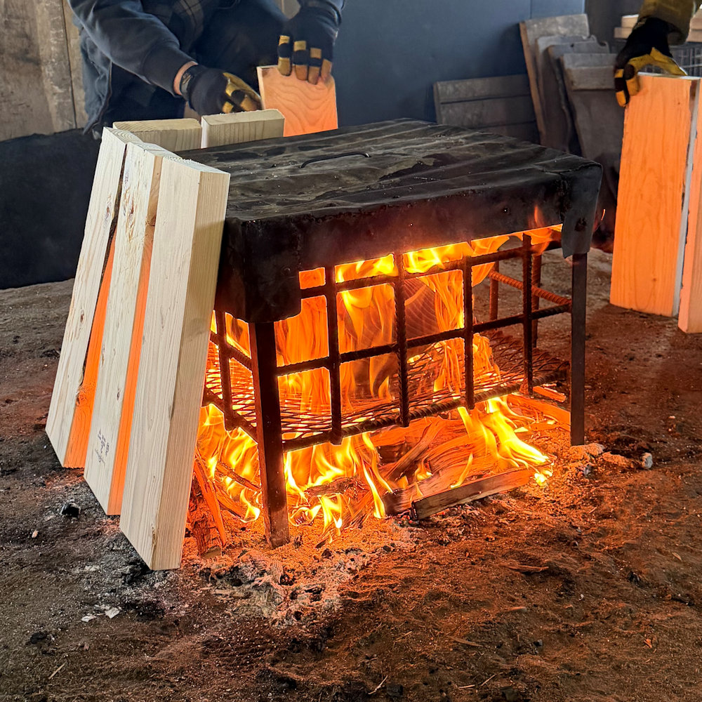 Youngblood, Nancy - 14" Wide 64 Rib "S" Swirl Melon Bowl - Image 7