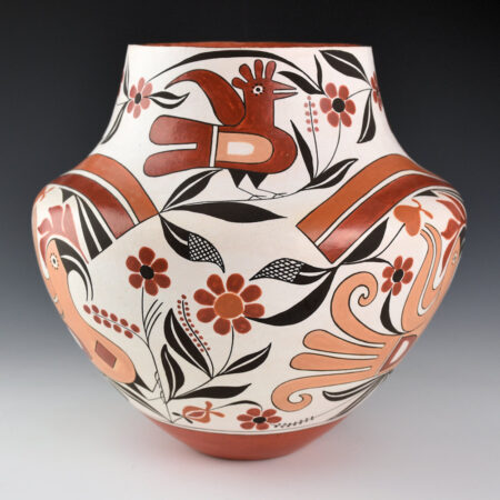 Alternative view of Cerno, Barbara and Joseph -Four Color Water Jar with Birds and Double Rainbows (2000s)