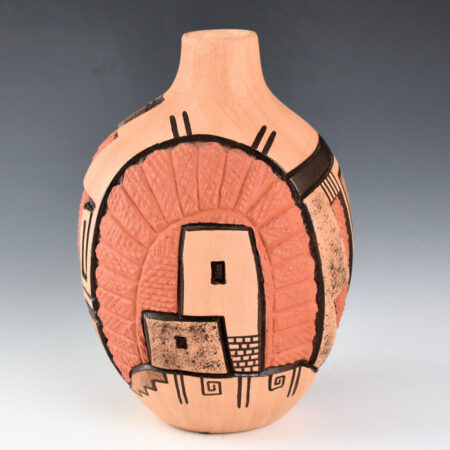 Alternative view of Nampeyo, Carla Claw - Jar with Carved Koshari Clown