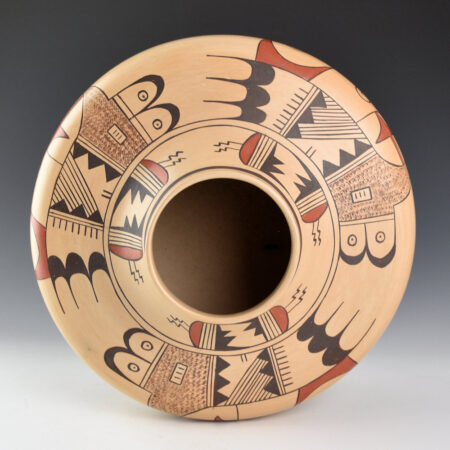 Alternative view of Navasie, Dawn - Large Jar with Rainclouds and Swirling Birds