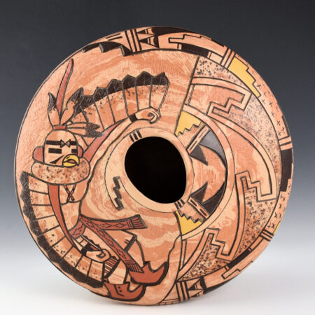 Polacca, Delmar - 7.5" Wide Jar with Eagle Dancer