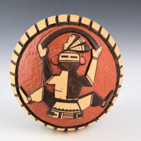 Alternative view of Claw, Derrick - Carved Seedpot with Rainbow Figure and Feather Design (2003)