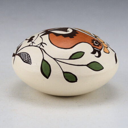 Alternative view of Lewis-Garcia, Diane - Polychrome Seedpot with Acoma Parrot and Flowers