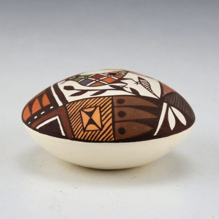 Alternative view of Lewis-Garcia, Diane - Polychrome Seedpot with Acoma Quail and Flowers