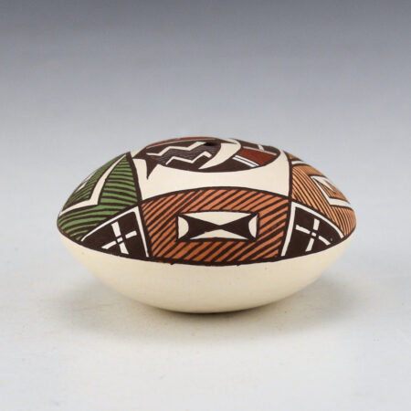 Alternative view of Lewis-Garcia, Diane - Polychrome Seedpot with Mimbres Fish