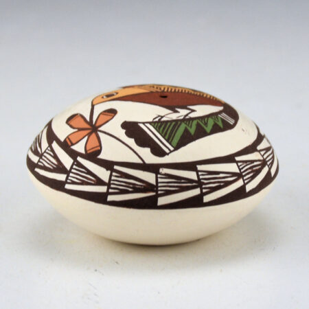 Alternative view of Lewis-Garcia, Diane - Polychrome Seedpot with Colorful Hummingbird and Rain Design