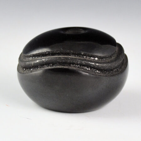 Toya, Dominique -Small Black Seedpot with Carved River Design (2010)