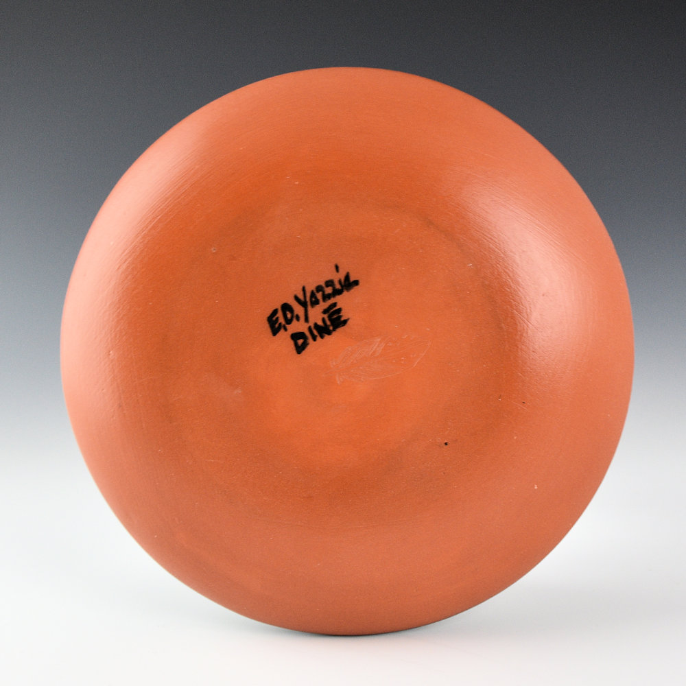 Yazzie, E. D. - Wide Bowl with Eagle and Eagle Feather Designs (2013) - Image 3