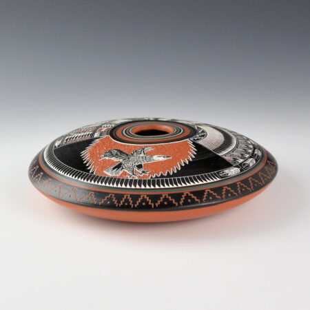 Alternative view of Yazzie, E. D. - Wide Bowl with Eagle and Eagle Feather Designs (2013)