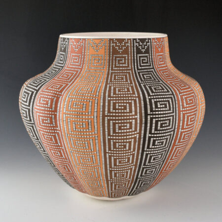 Alternative view of Antonio, Frederica - 9" Wide Five-Color 16 Rib Gourd Jar