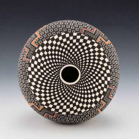 Alternative view of Antonio, Frederica - Seedpot with Corn Designs and Checkerboard Top