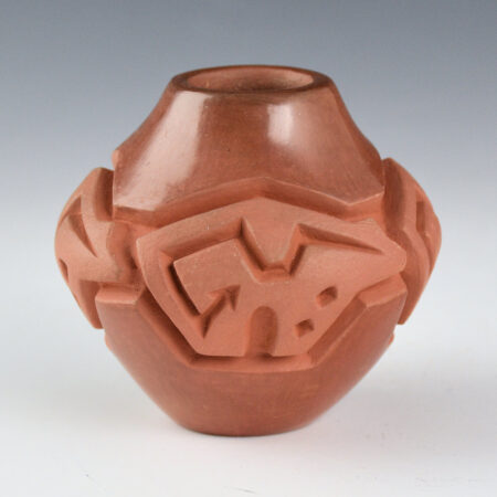 Begay, Jr., Harrison - Small Brown Jar with Heartline Bears (2000)