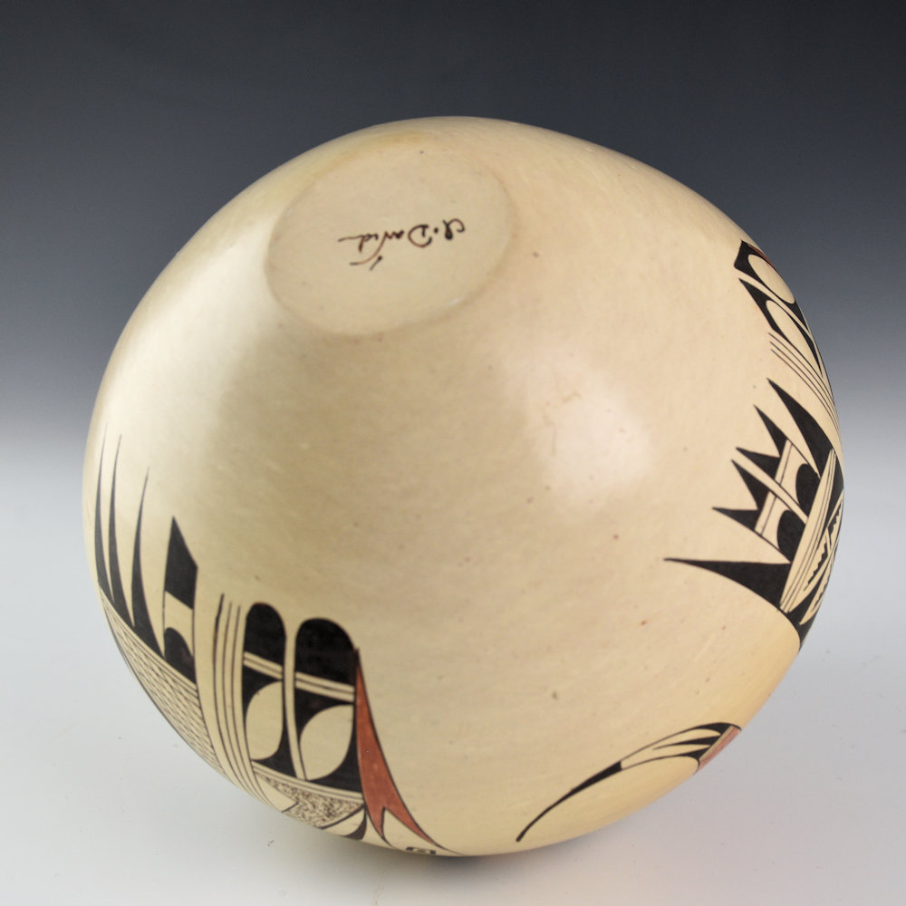 David, Irma - Bowl with Three Swirling Hummingbirds - Image 4