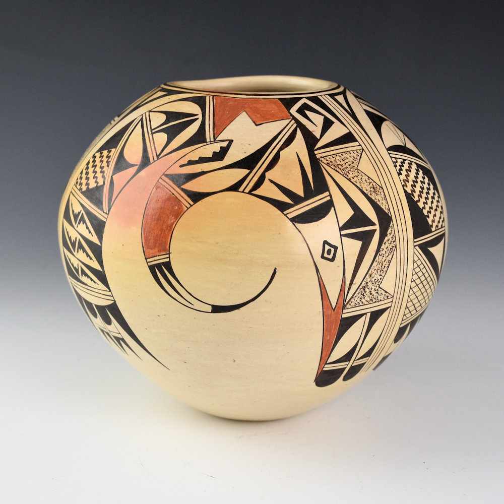 David, Irma - Bowl with Three Swirling Hummingbirds - Image 2