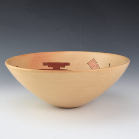 Alternative view of Koopee, Jacob - Open Bowl with Swirling Bird and Butterfly (1990s)
