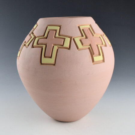 Folwell, Jody - "Sunset Stars" Multi-Color Jar with Carved Stars
