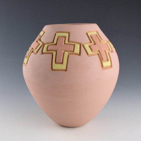 Alternative view of Folwell, Jody - "Sunset Stars" Multi-Color Jar with Carved Stars