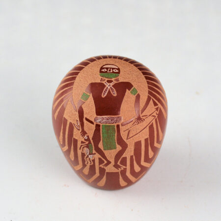 Lonewolf, Joseph - "Rabbit Hunter and Five Rabbits" Seedpot (1984)