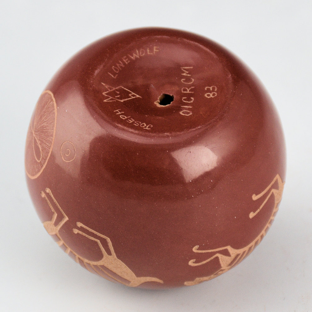 Lonewolf, Joseph - "Five Mimbres Rabbit" Seedpot (1983) - Image 7