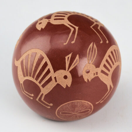 Alternative view of Lonewolf, Joseph - "Five Mimbres Rabbit" Seedpot (1983)