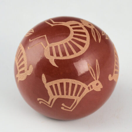 Lonewolf, Joseph - "Five Mimbres Rabbit" Seedpot (1983)