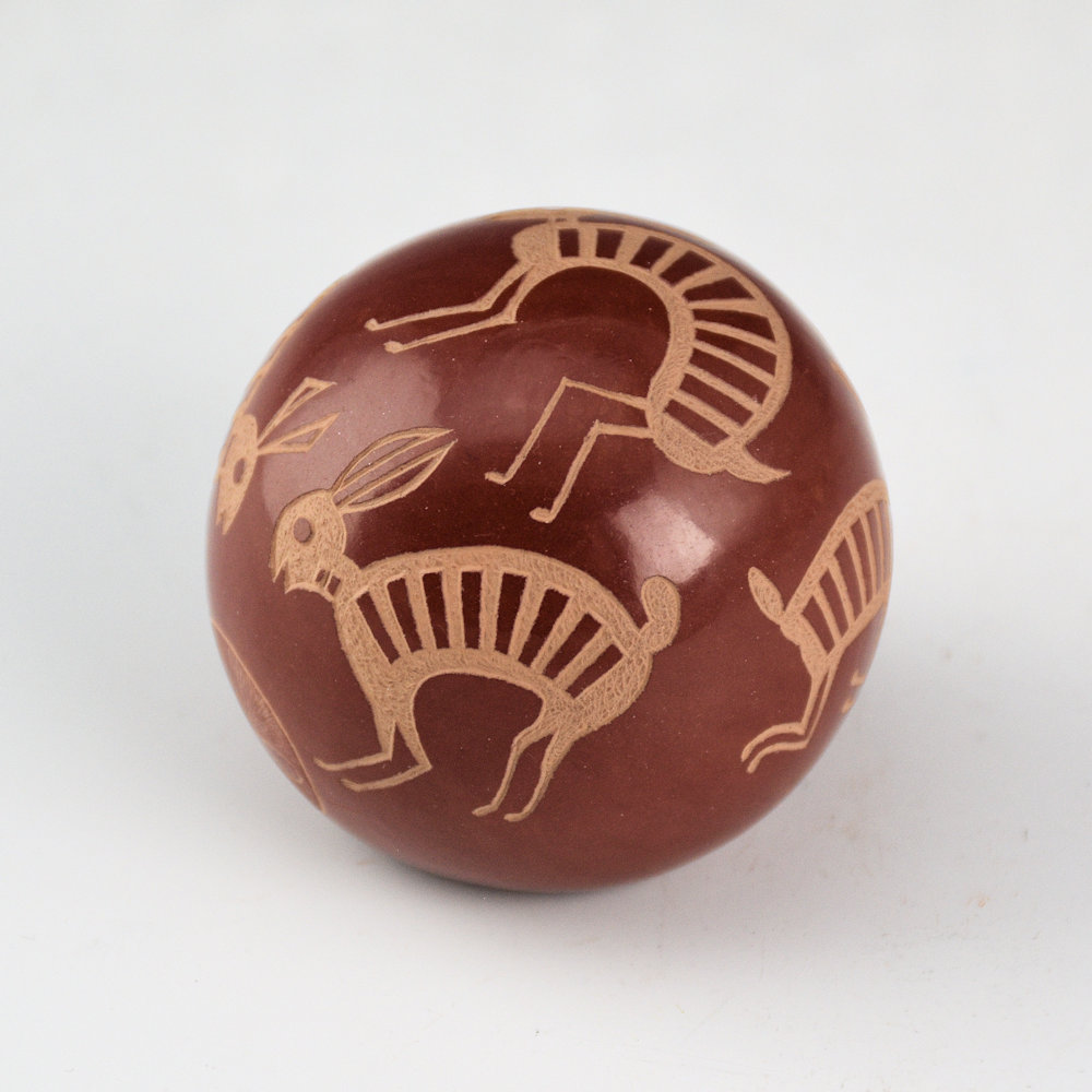 Lonewolf, Joseph - "Five Mimbres Rabbit" Seedpot (1983) - Image 4