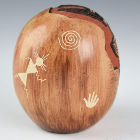 Alternative view of Namoki, Lawrence - "Crow Mother" Seedpot (1980s)