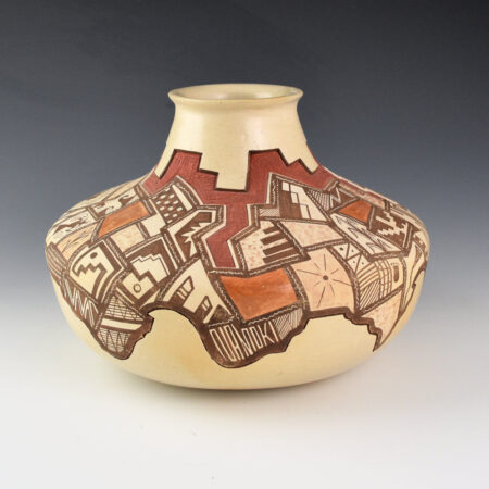 Namoki, Lawrence - Large "Hopi" Shard Design Jar (1990s)