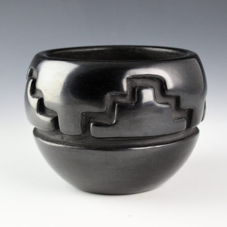 Tafoya, Margaret - Small Bowl with Kiva Steps Design (1970s)