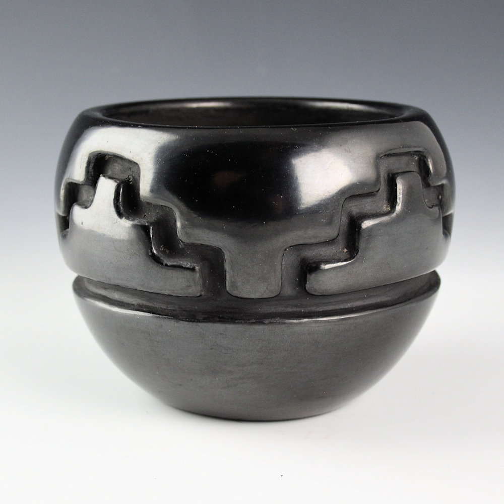 Tafoya, Margaret - Small Bowl with Kiva Steps Design (1970s) - Image 4