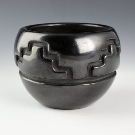 Alternative view of Tafoya, Margaret - Small Bowl with Kiva Steps Design (1970s)