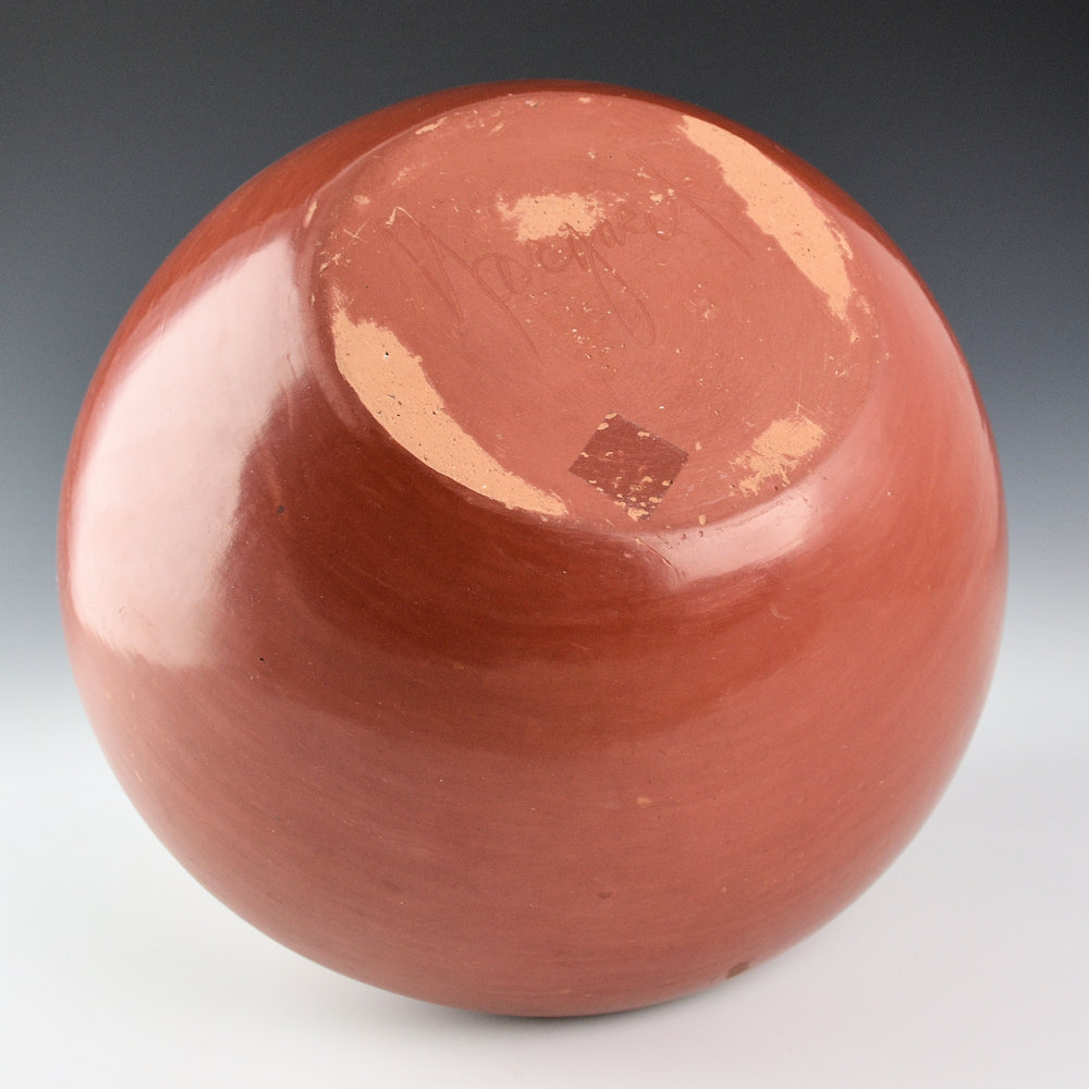 Tafoya, Margaret - 9" Wide Red Bowl with Carved Avanyu (1960's) - Image 5