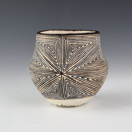 Chino, Marie Z. - Small Jar with Fine-Line Butterflies (1960s)