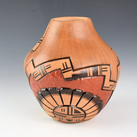 Alternative view of Nampeyo, Elvira & Marty Naha - Jar with Deer Katsina and Tewa Sun
