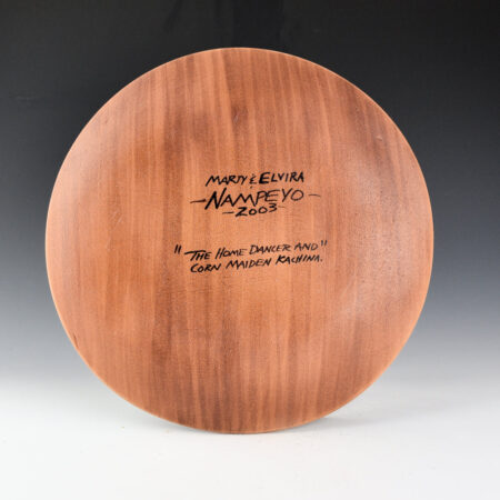 Alternative view of Nampeyo, Elvira & Marty Naha - 10" Diameter Plate with Hemis and Hemis Mana Katsinas