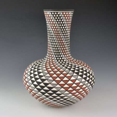 Alternative view of Estevan, Paula - 9" Tall Jar with Swirling Basket Weave Design
