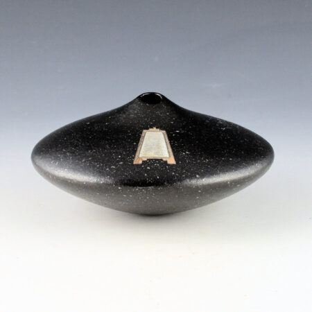 Duwyenie, Preston - Small Black Mica Jar with Silver Inset