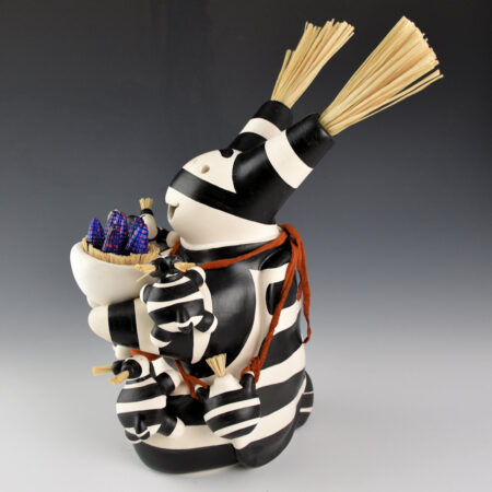 Alternative view of Chitto, Randall - Turtle Storyteller with Four Kids and Bowl with Blue Corn