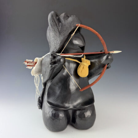 Alternative view of Chitto, Randall - Clay Turtle "Bear Dancer with Arrow"