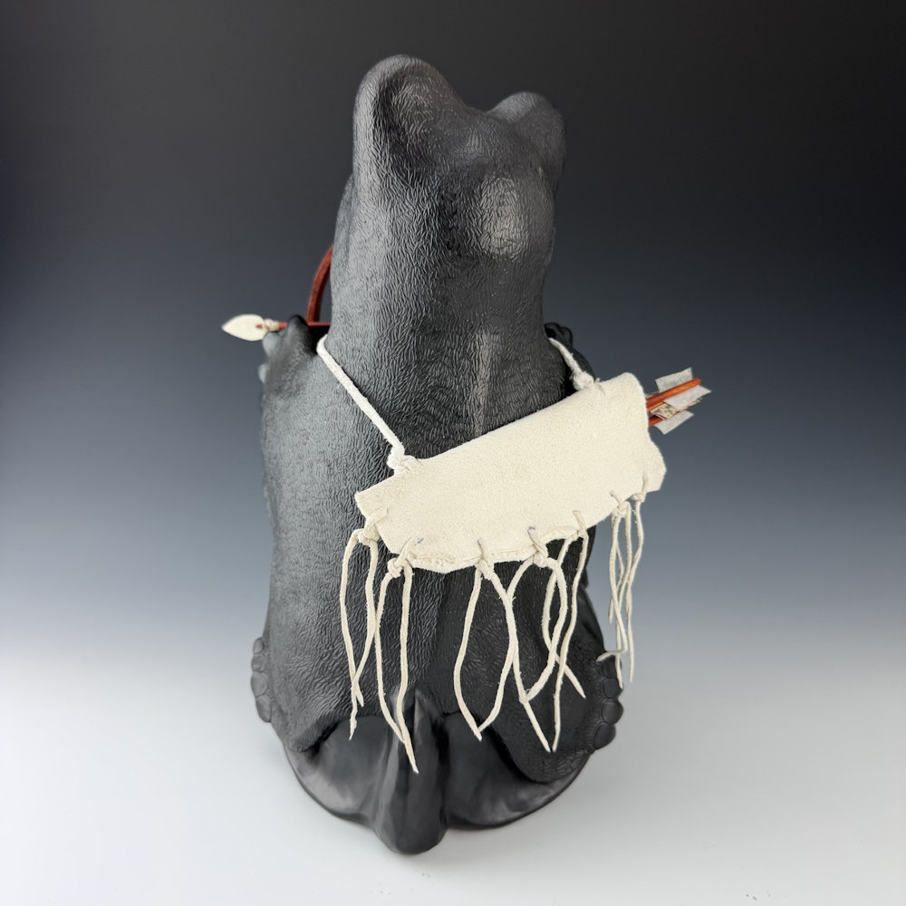 Chitto, Randall - Clay Turtle "Bear Dancer with Arrow" - Image 4