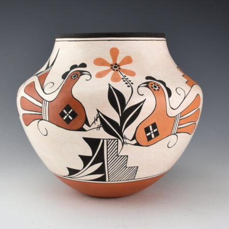 Patricio, Robert - "Acoma Parrots and Flowers" Four Color Water Jar